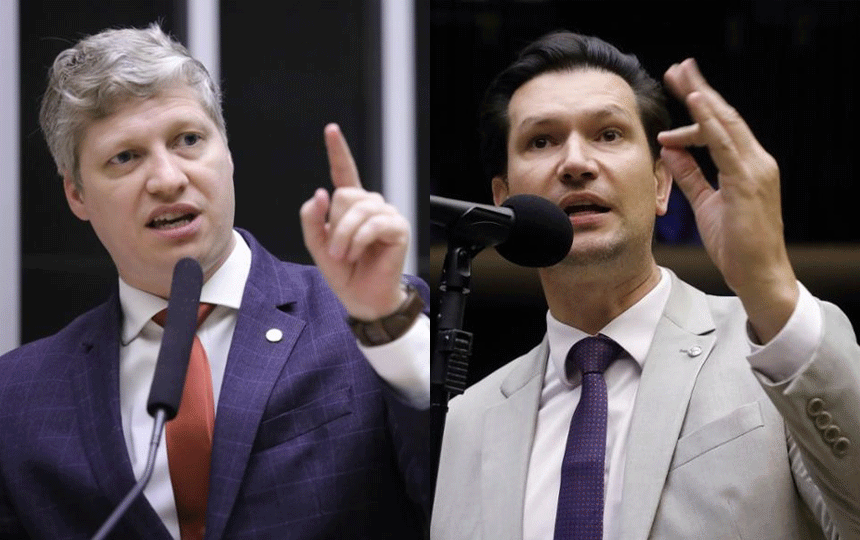 Marcel van Hattem e Gilson Marques apresentaram um projeto para combater abusos do judiciário, em especial o TSE, em questões de competência do Congresso (créditos: Câmara dos Deputados).