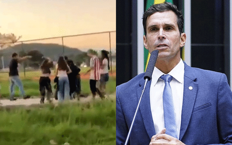 O deputado do NOVO, Luiz Lima, protocolou uma ação na PGR contra os militantes de esquerda que agrediram estudantes de direita e membros da Juventude do NOVO na UFF (créditos: reprodução e Câmara dos Deputados).