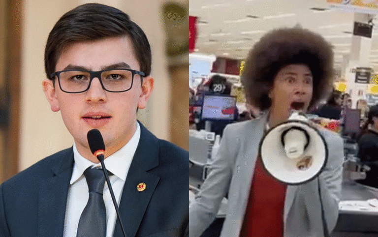 Guilherme Kilter exigiu a cassação do mandato de Renato Freitas pela invasão de um supermercado e a agressão contra uma mulher durante o ato (créditos: reprodução).