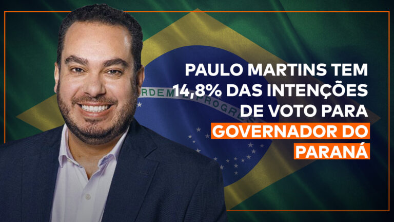 Paulo Martins já tem cerca de 15% de apoio para governador do Paraná.
