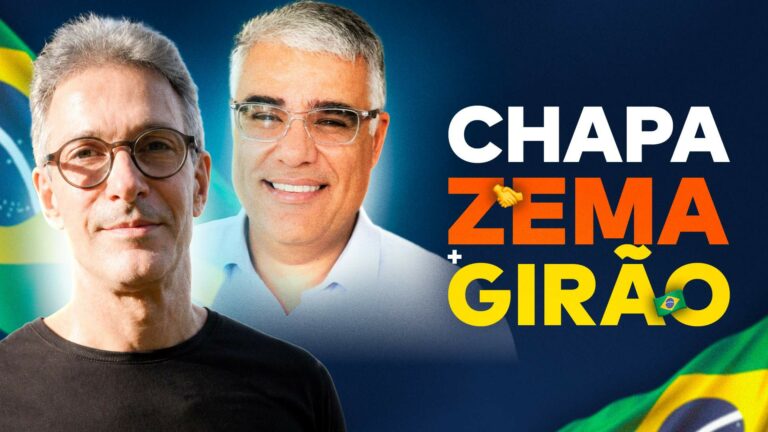 Imagem mostra “Girão vice Zema”.