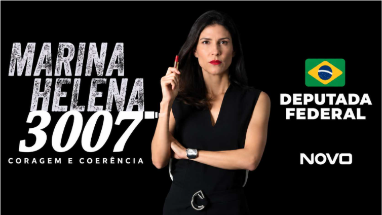 Candidata a deputada federal por SP de direita, Marina Helena desponta em pesquisa no ABC para as eleições 2026.
